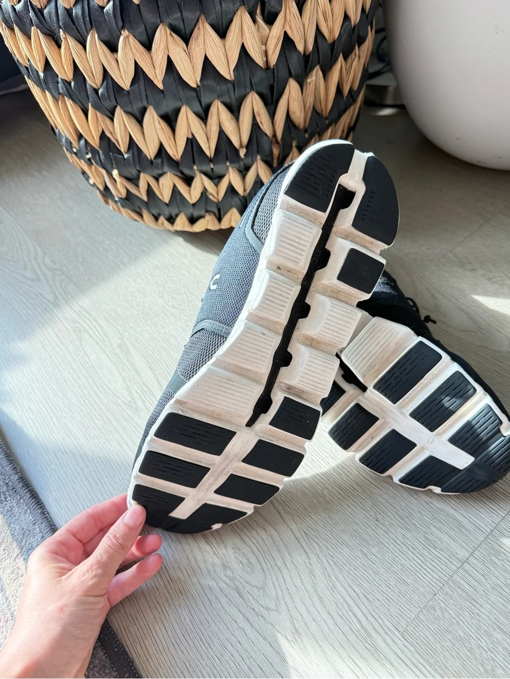 On Running  Black and White Sneakers